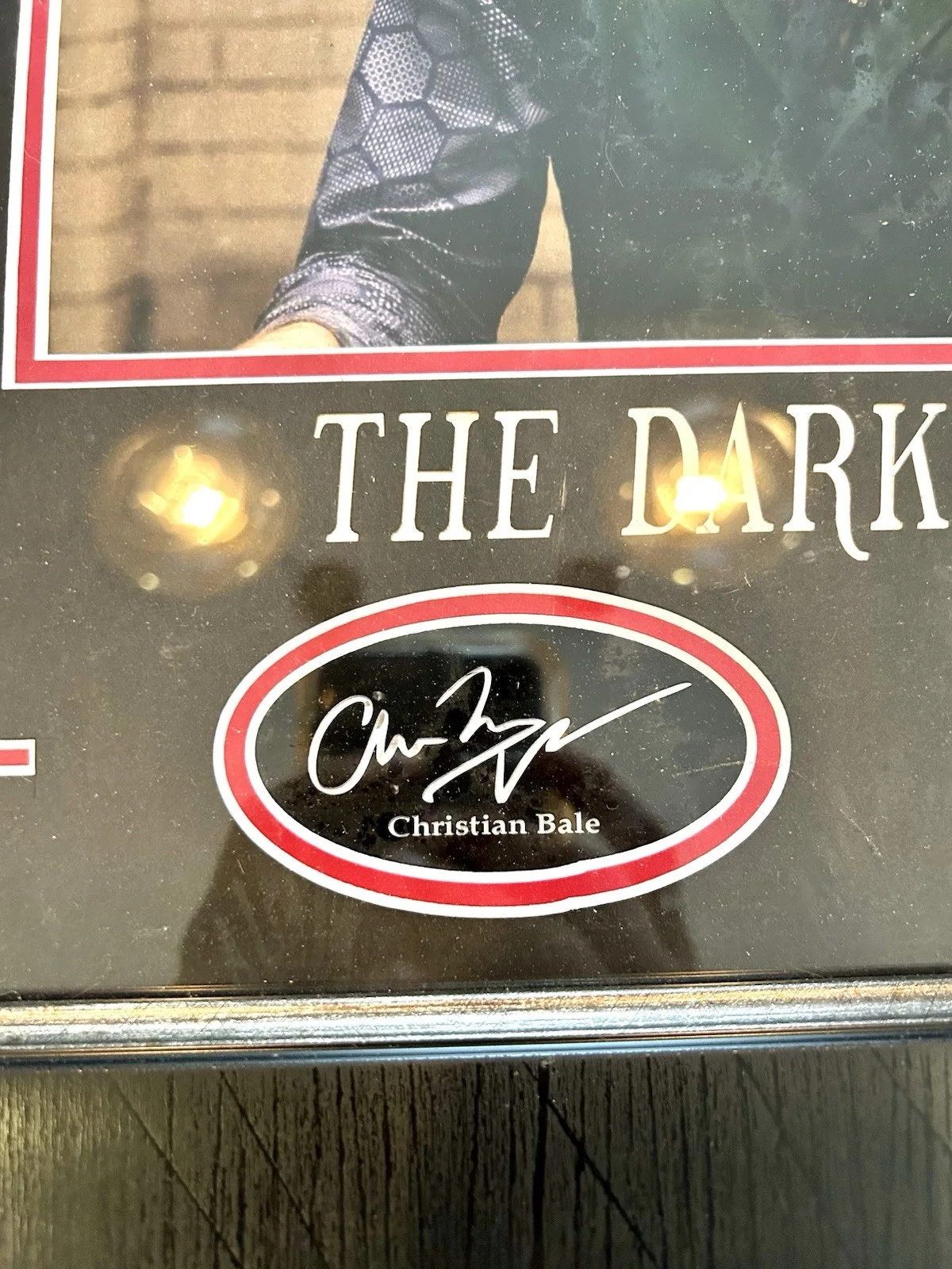 NIB The Dark Knight Framed Poster Signed By Christian Bale and Heath Ledger, image 3