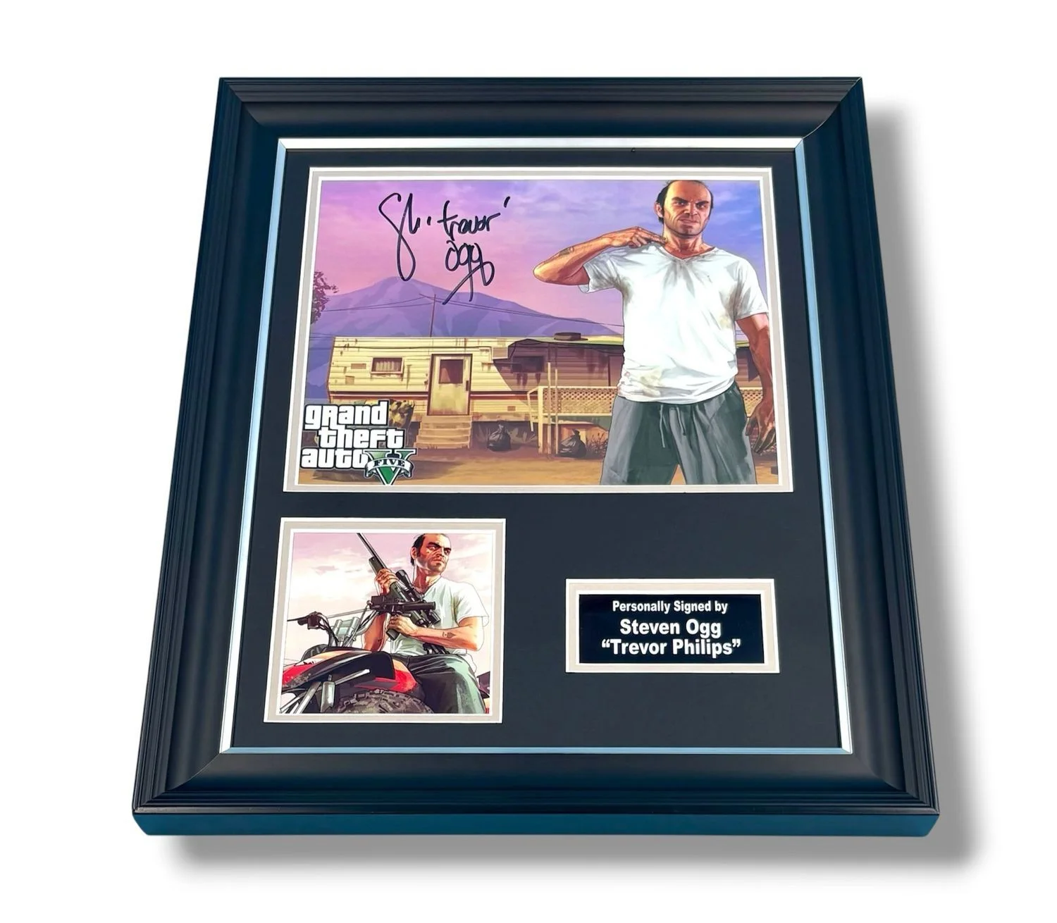 Steven Ogg Signed Photo Framed & COA GTA 5 Poster Trevor Philips Autograph Auto, image 4