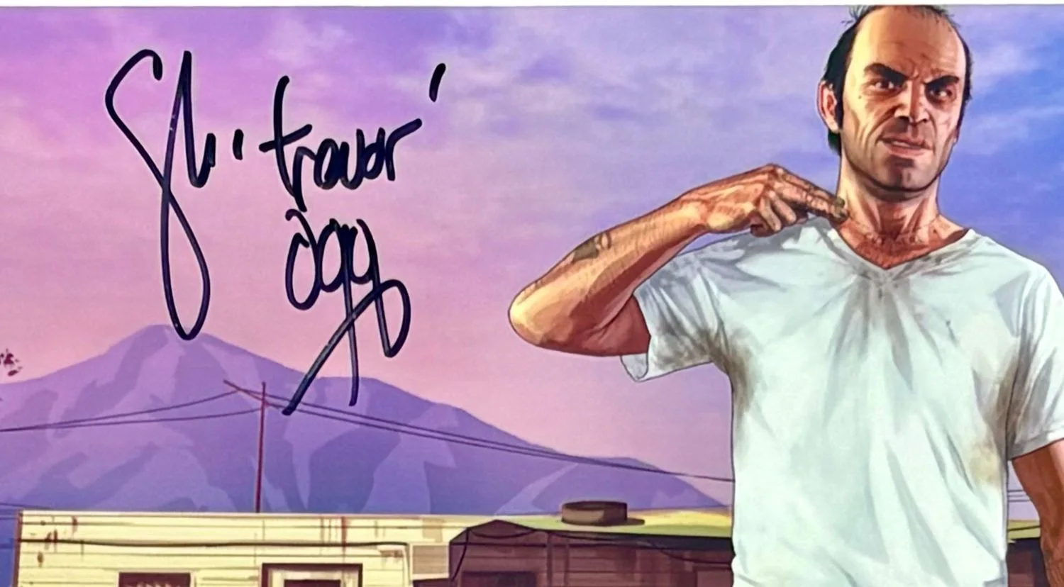 Steven Ogg Signed Photo Framed & COA GTA 5 Poster Trevor Philips Autograph Auto, image 5