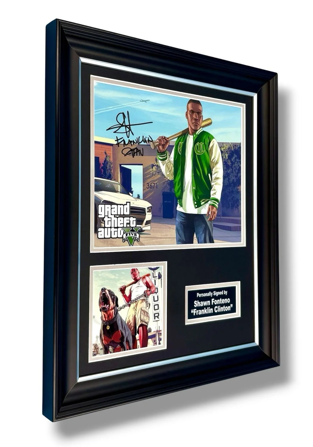 Shawn Fonteno Signed Photo Framed & COA GTA 5 Poster Franklin Clinton Auto, изображение 2