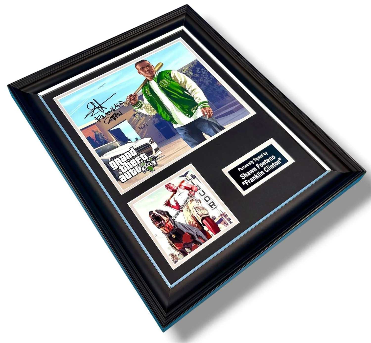 Shawn Fonteno Signed Photo Framed & COA GTA 5 Poster Franklin Clinton Auto, изображение 3