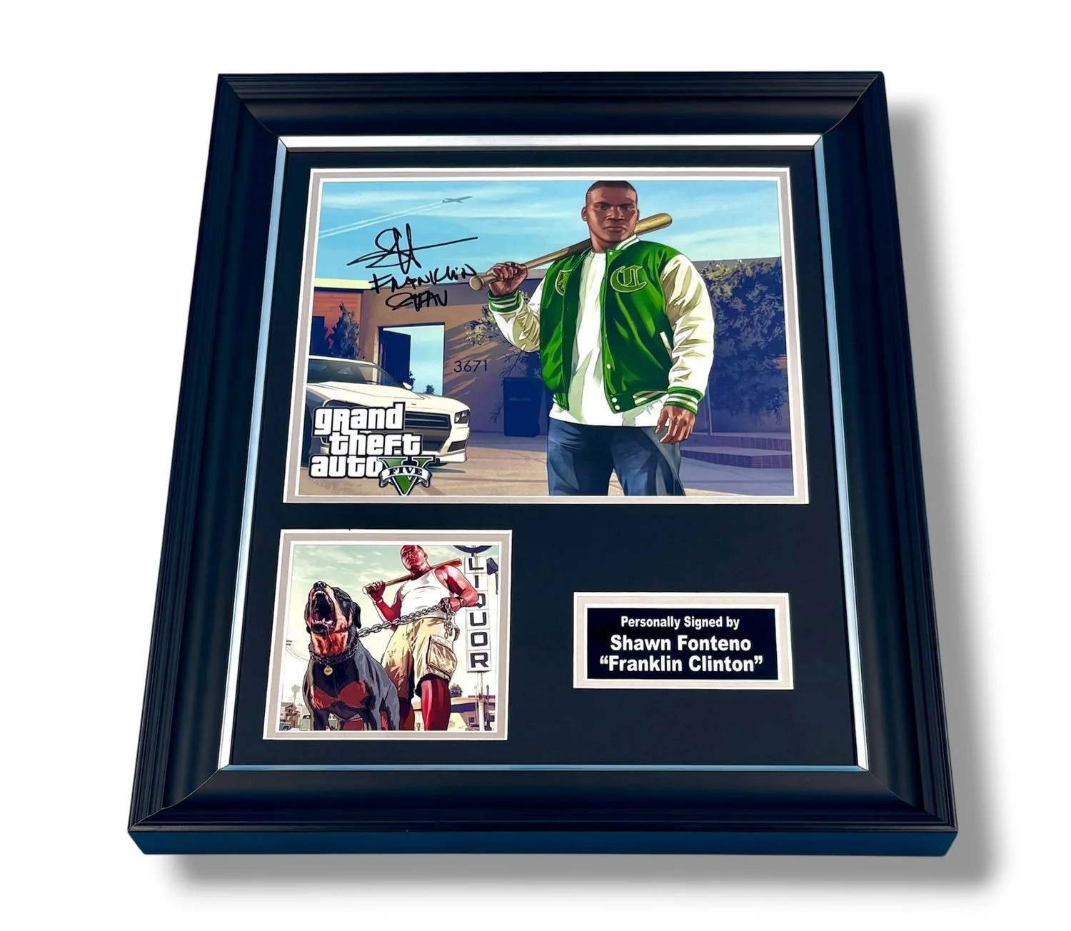 Shawn Fonteno Signed Photo Framed & COA GTA 5 Poster Franklin Clinton Auto, изображение 4