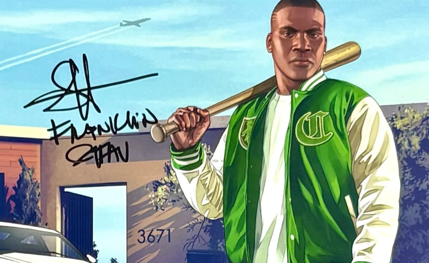 Shawn Fonteno Signed Photo Framed & COA GTA 5 Poster Franklin Clinton Auto, изображение 5