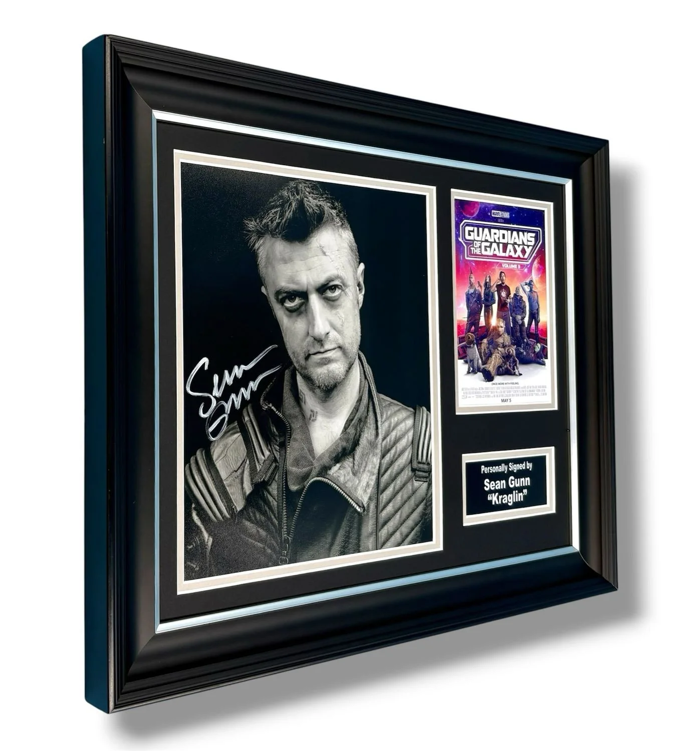 Sean Gunn Signed Photo Framed & COA Guardians Of The Galaxy Poster Kraglin Auto, изображение 2