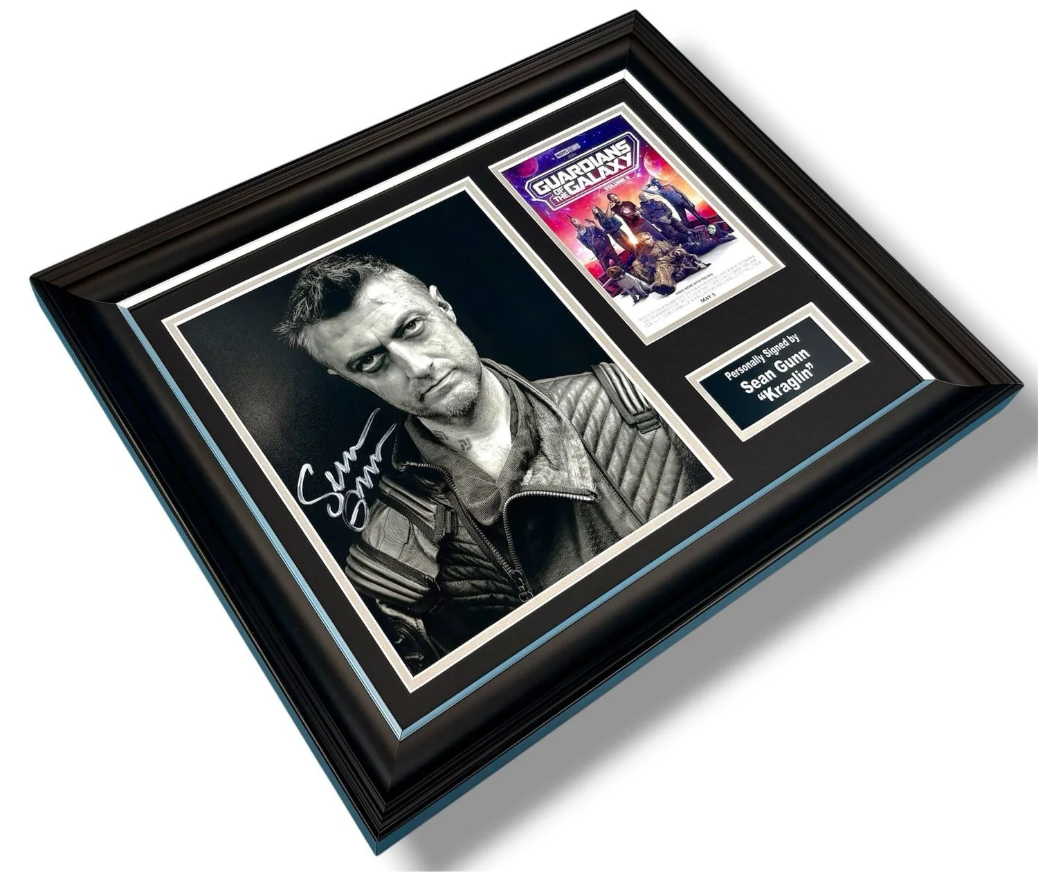 Sean Gunn Signed Photo Framed & COA Guardians Of The Galaxy Poster Kraglin Auto, изображение 3