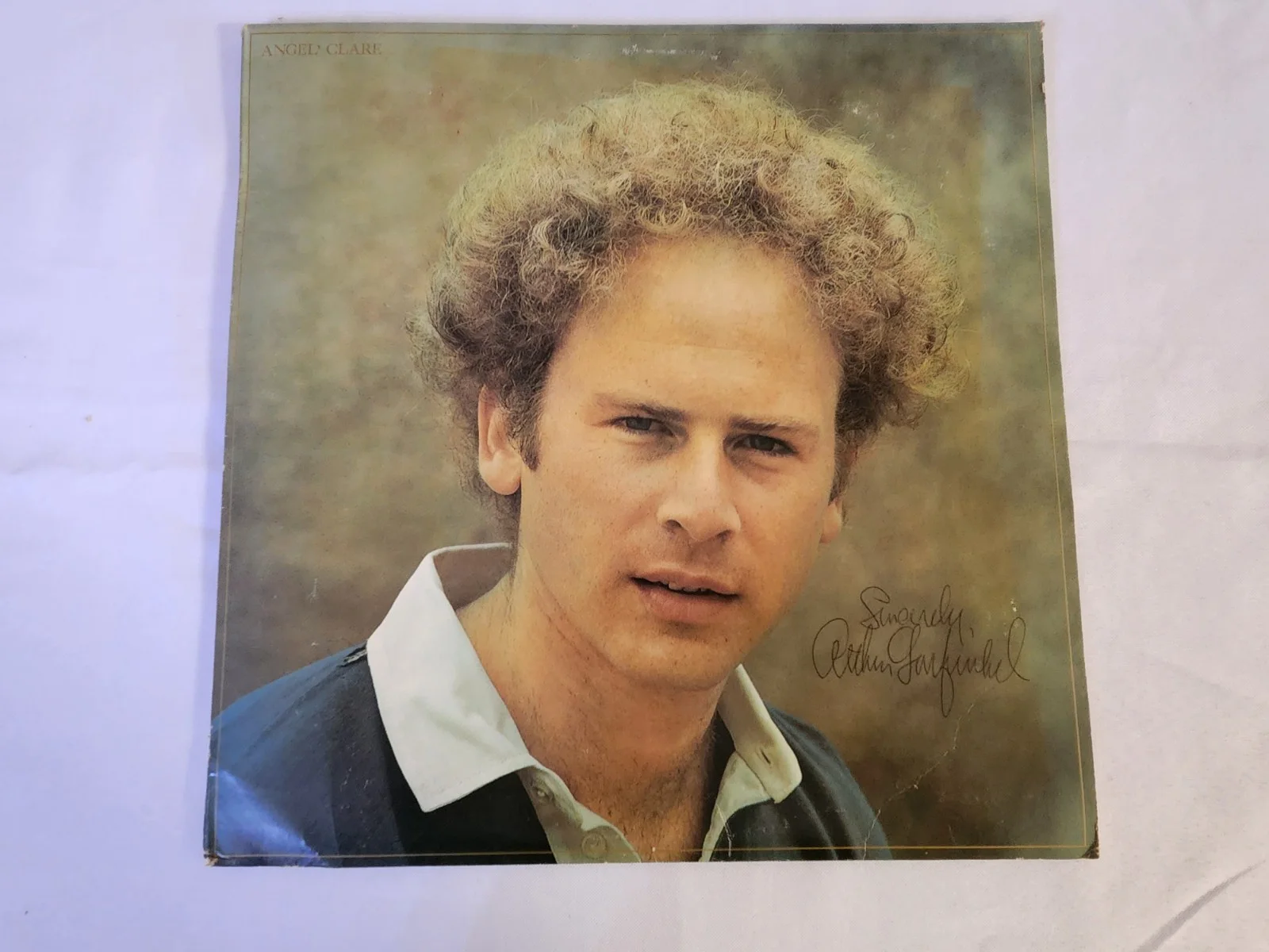 ART GARFUNKEL SIGNED ANGEL CLARE VINYL RECORD EARLY PRESSING!! + ORIGINAL POSTER, image 2