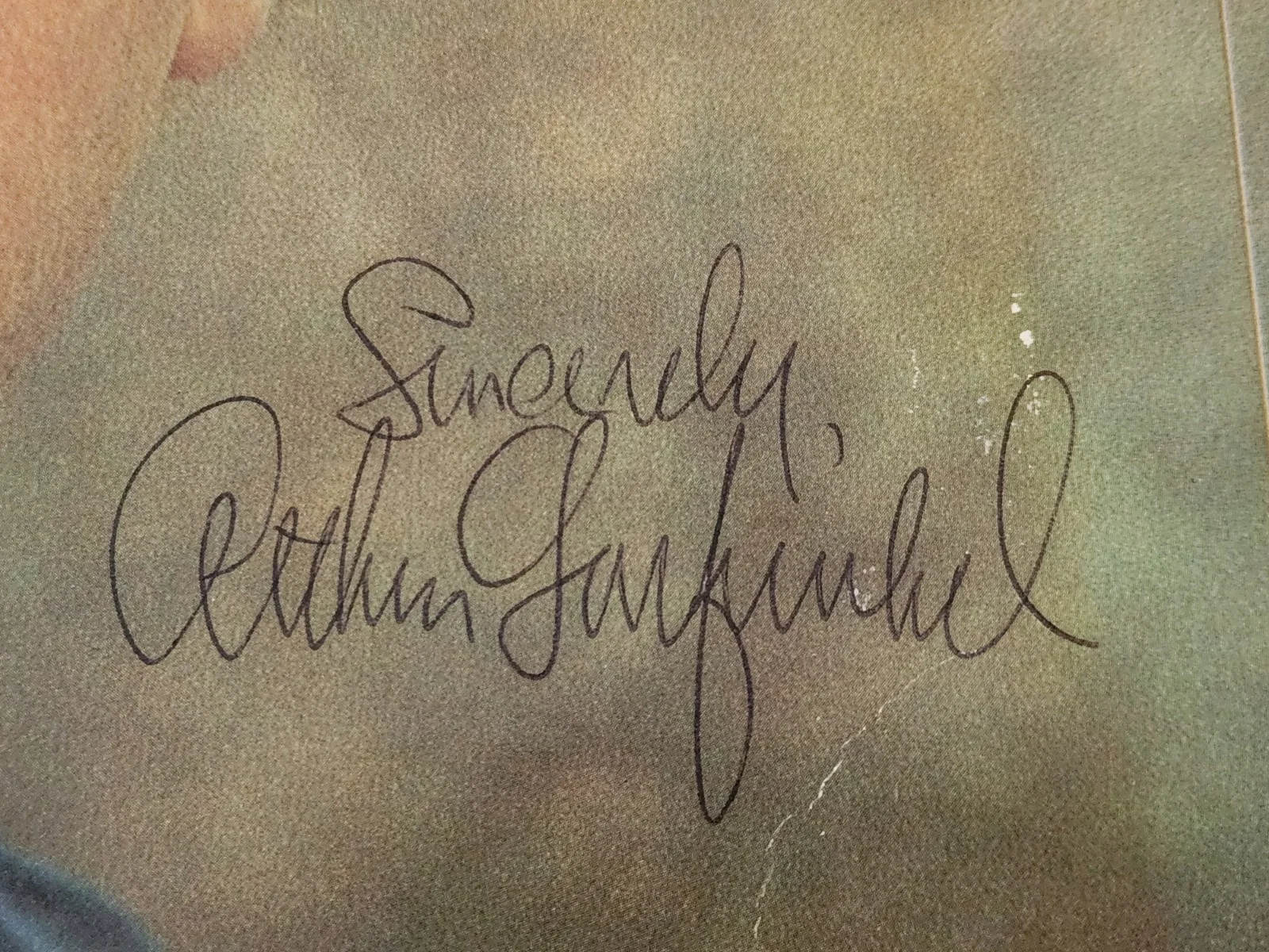 ART GARFUNKEL SIGNED ANGEL CLARE VINYL RECORD EARLY PRESSING!! + ORIGINAL POSTER, image 4