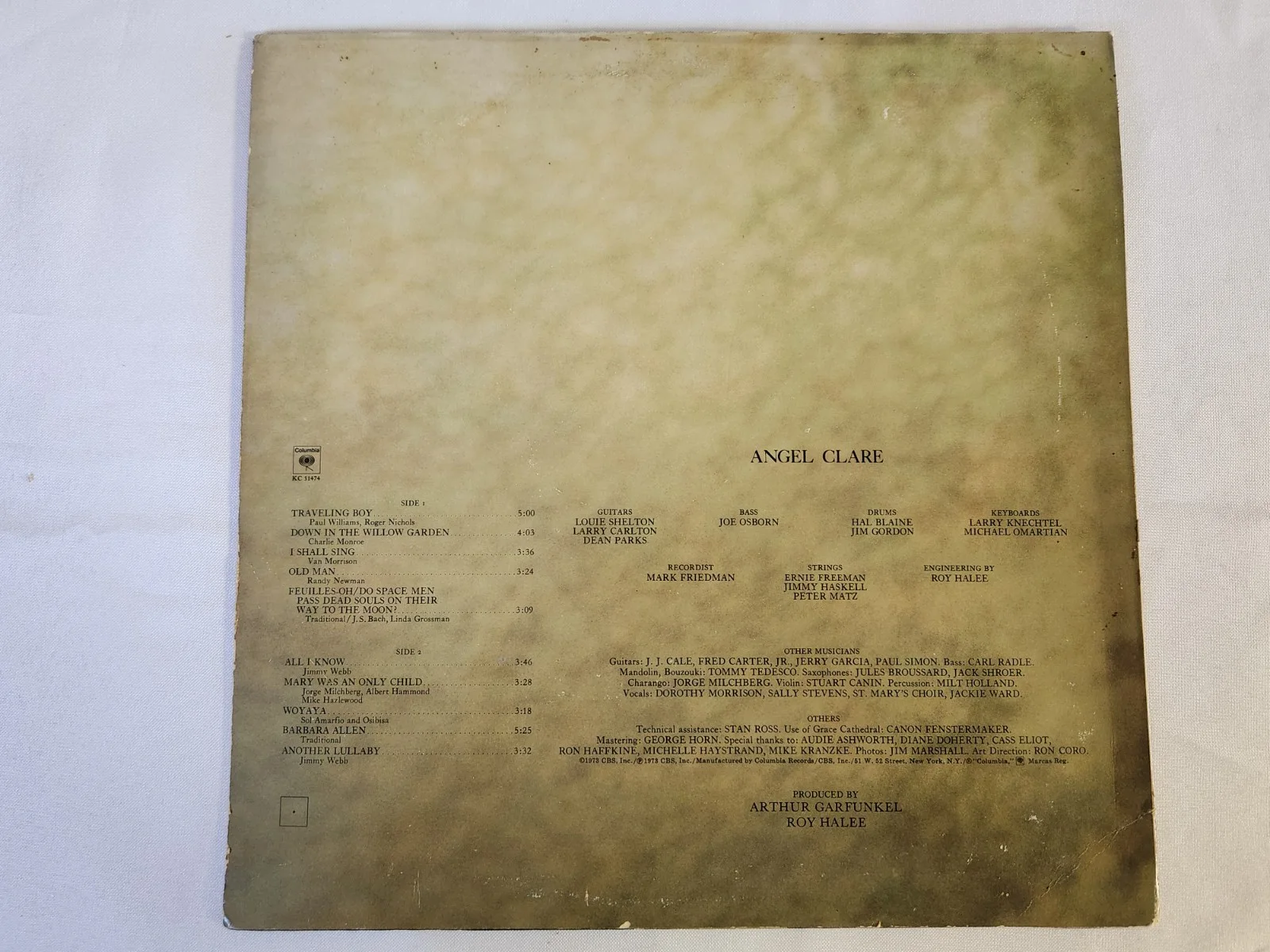 ART GARFUNKEL SIGNED ANGEL CLARE VINYL RECORD EARLY PRESSING!! + ORIGINAL POSTER, image 5