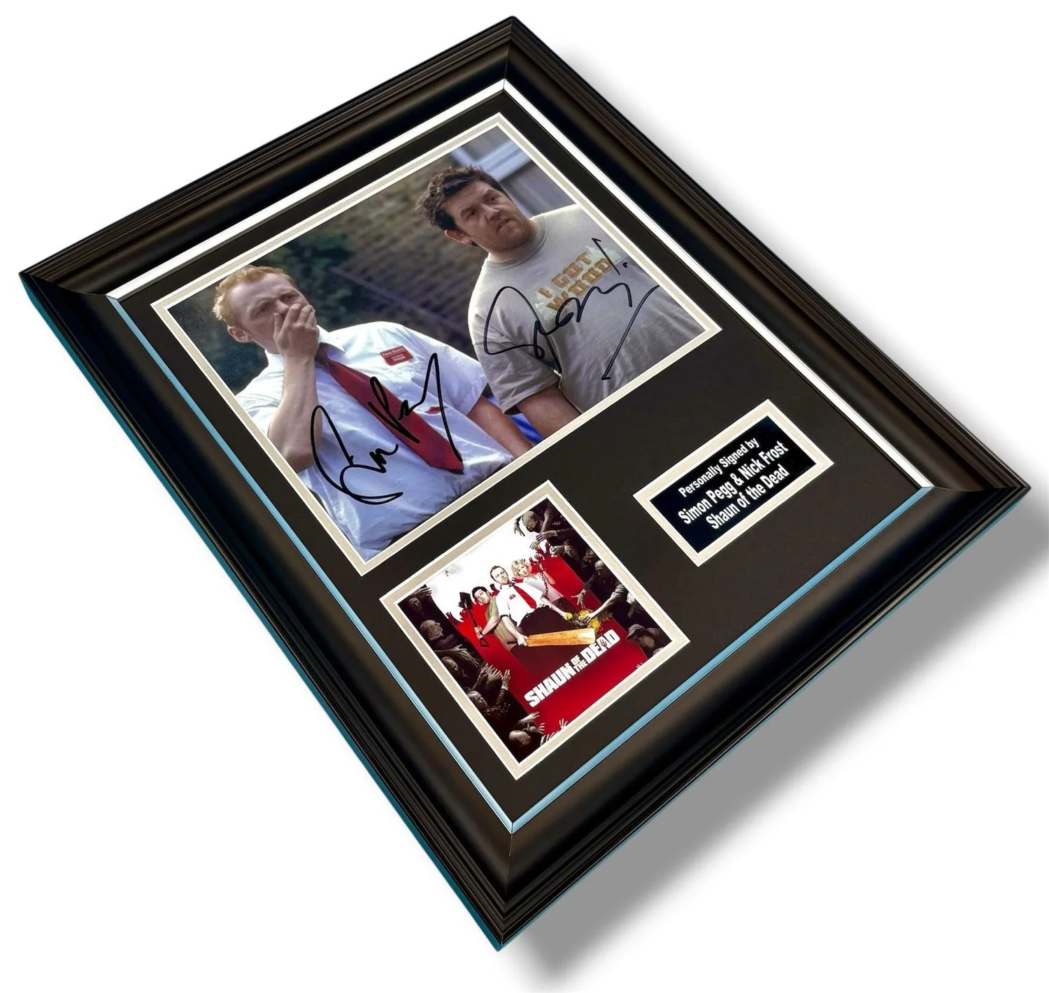 Nick Frost & Simon Pegg Signed Photo Framed & COA Shaun Of The Dead Poster Auto, изображение 3