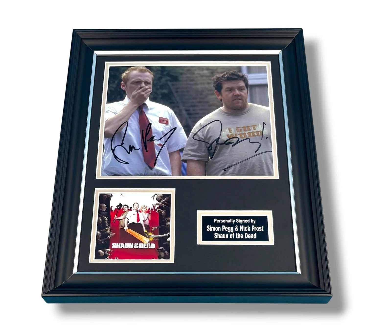 Nick Frost & Simon Pegg Signed Photo Framed & COA Shaun Of The Dead Poster Auto, изображение 4