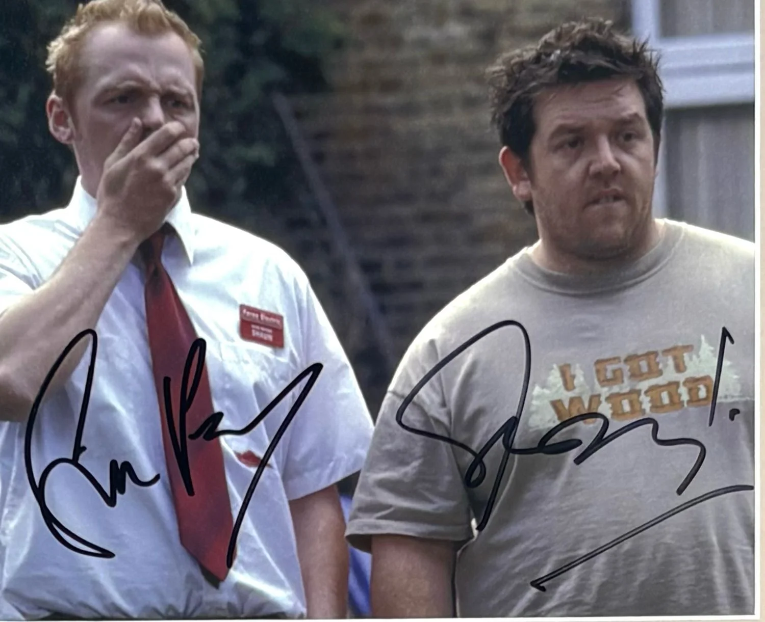 Nick Frost & Simon Pegg Signed Photo Framed & COA Shaun Of The Dead Poster Auto, изображение 5