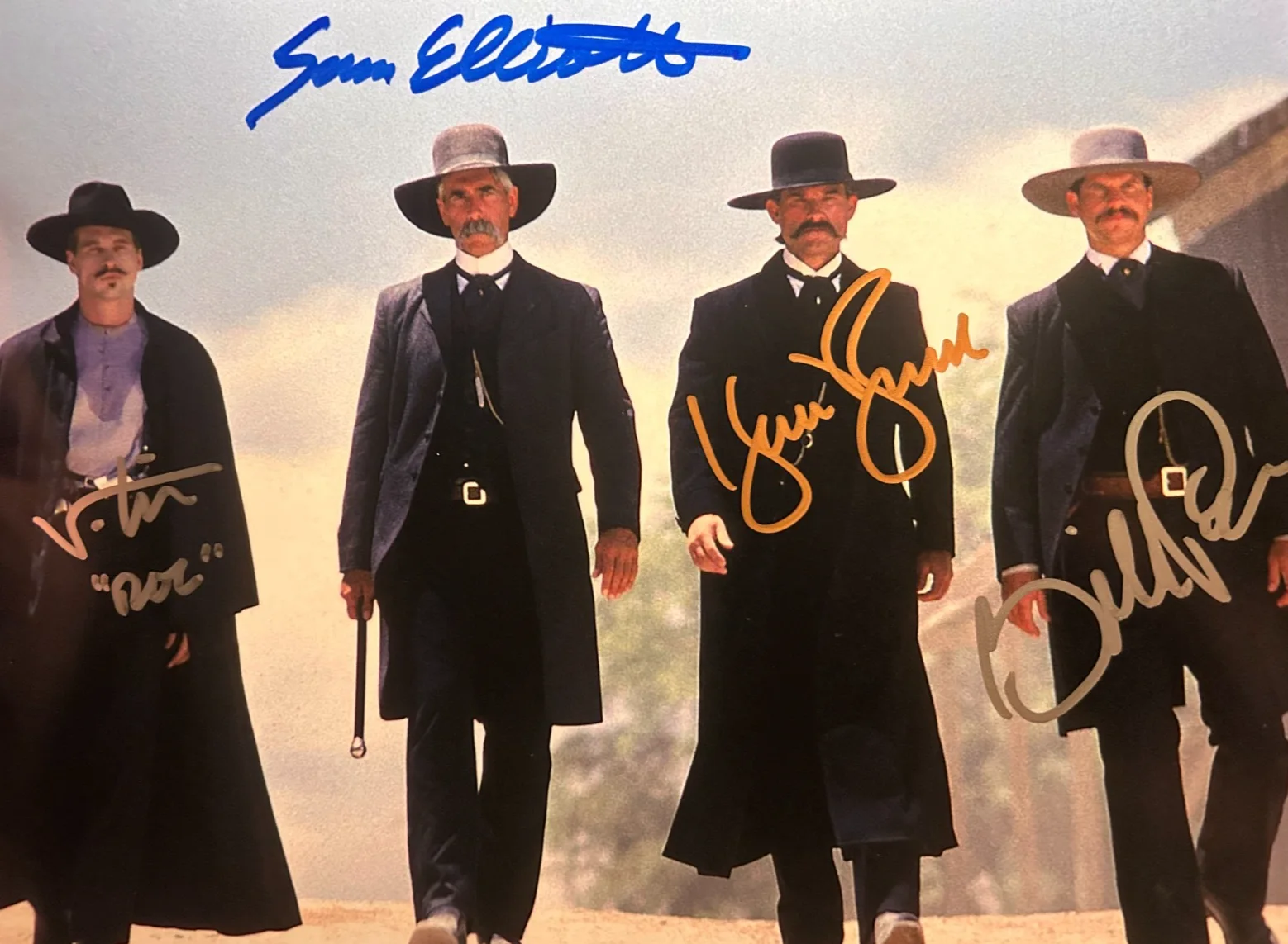 Kurt Russell, Val Kilmer, Sam Elliott, Bill Paxton — TOMBSTONE Cast x4 Signed 8x10 inch Authentic Original Autographs GENUINE w/COA, изображение 5
