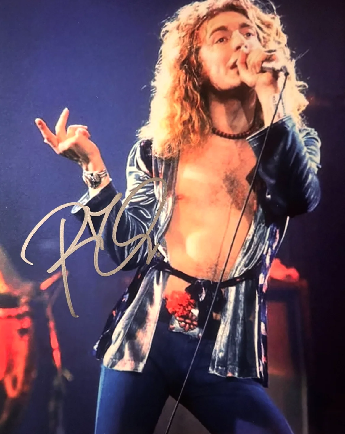 Robert Plant Signed LED ZEPPELIN Original 8x10" Authentic Autograph GENUINE +COA, image 3