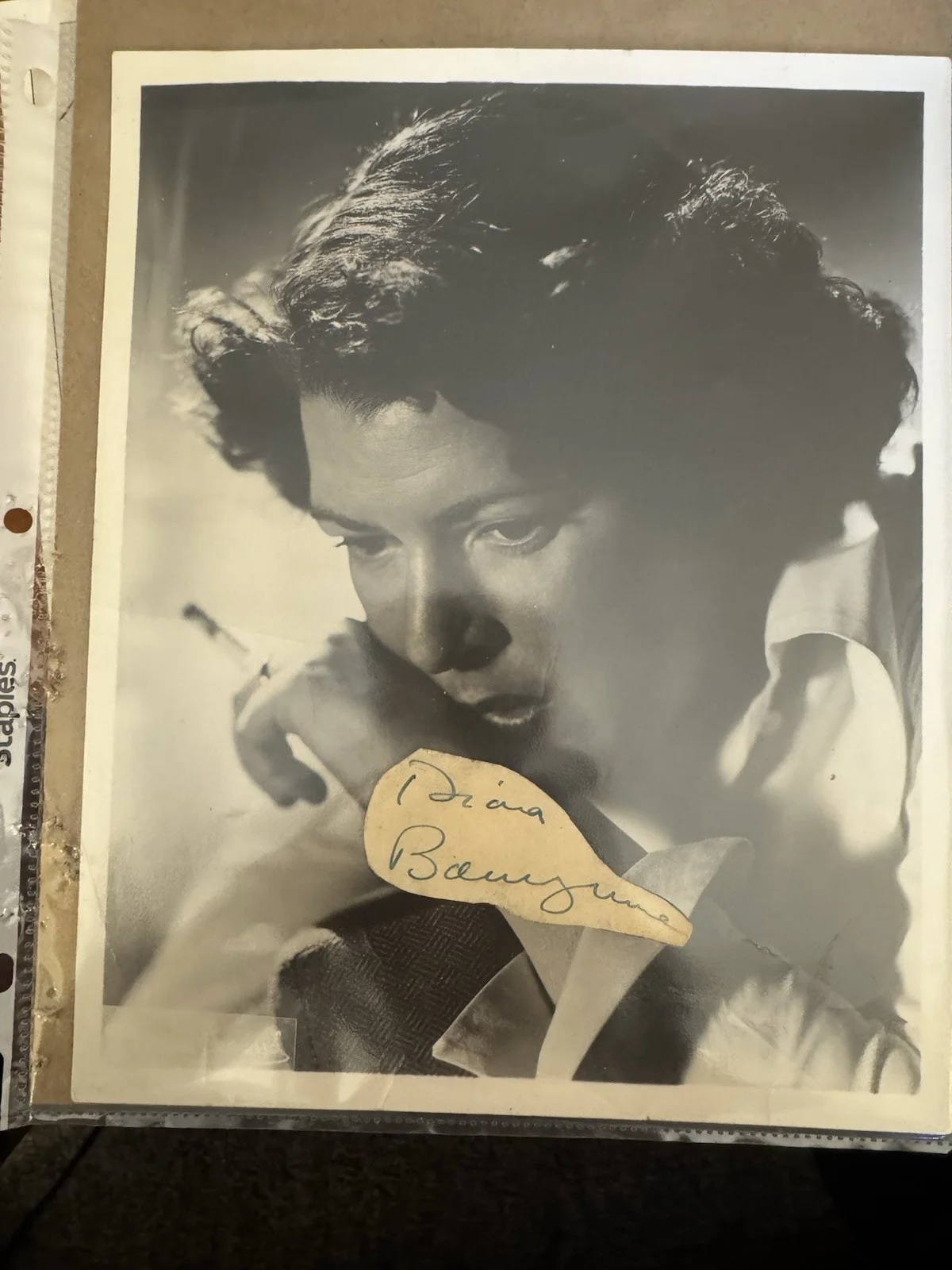 Diana Barrymore — Diana Barrymore Cut Autograph & Vintage Photo Tragic Actress Drew Barrymore Aunt