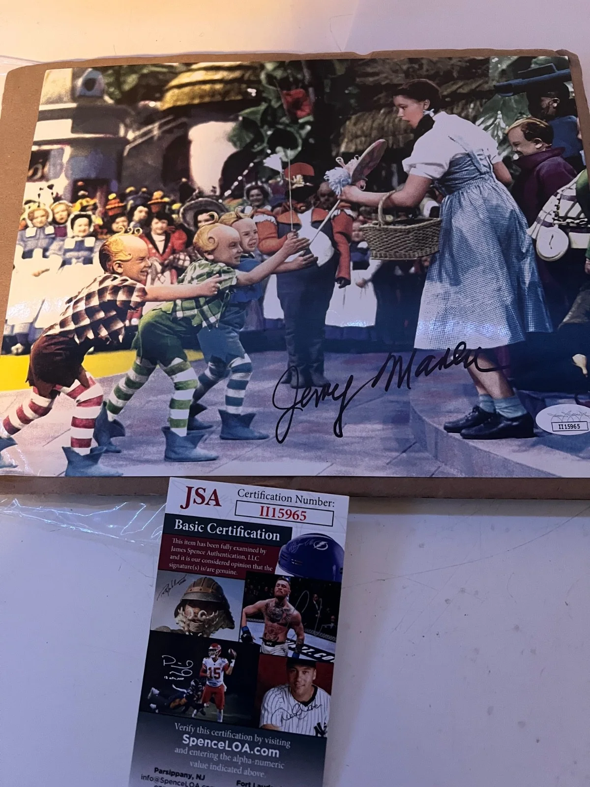 JERRY MAREN THE WIZARD OF OZ SIGNED AUTOGRAPH 8 x 10 PHOTO JSA COA, image 2