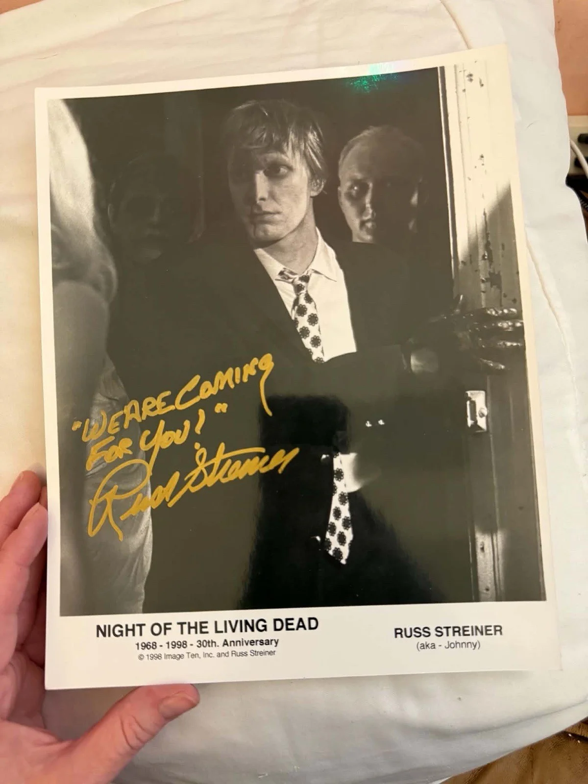 Russ Streiner — “Night Of The Living Dead”-Russ Streiner “Johnny” Signed Photo