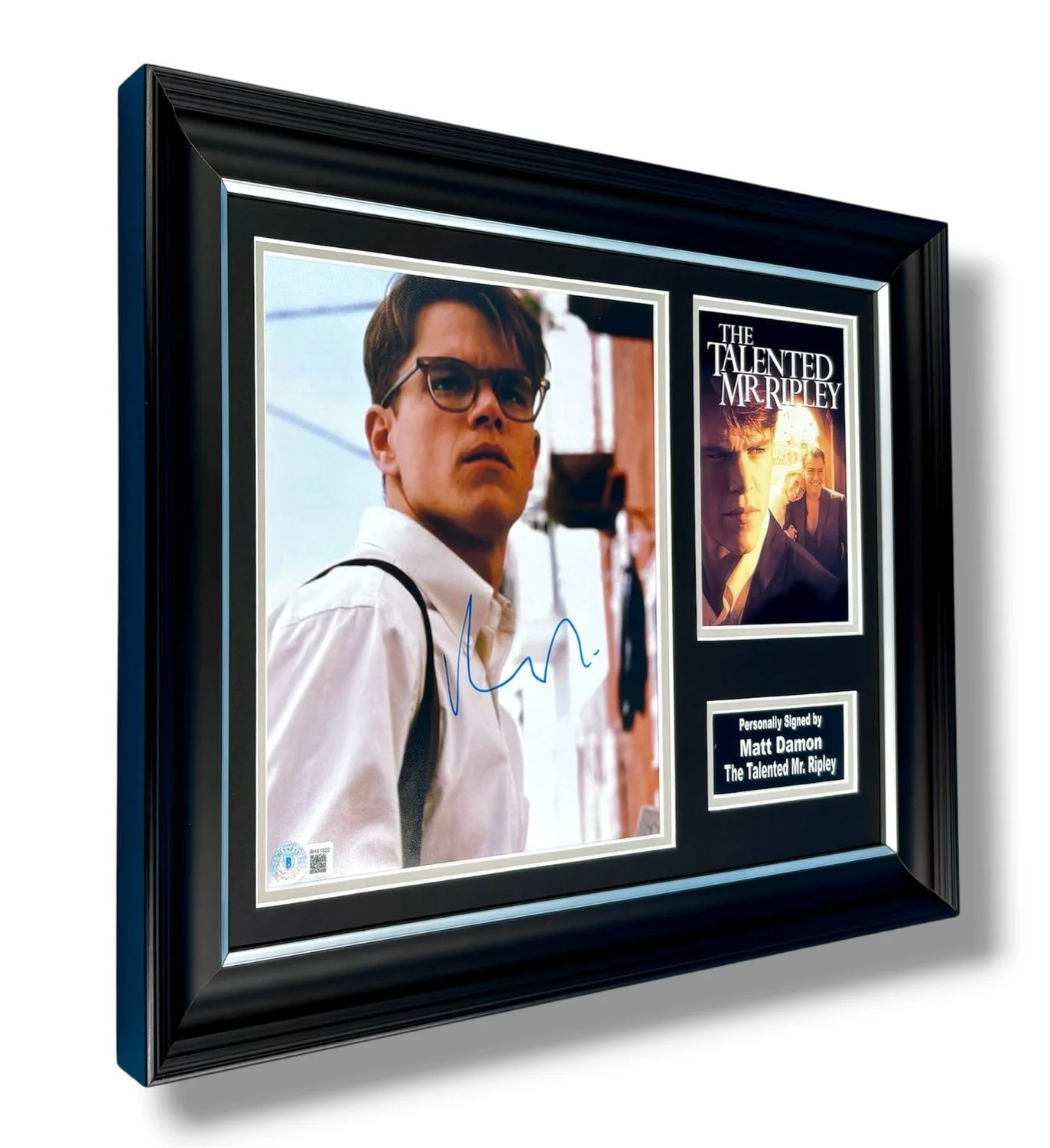 Matt Damon Signed Photo Framed & Beckett COA The Talented Mr Ripley Poster Auto, изображение 2