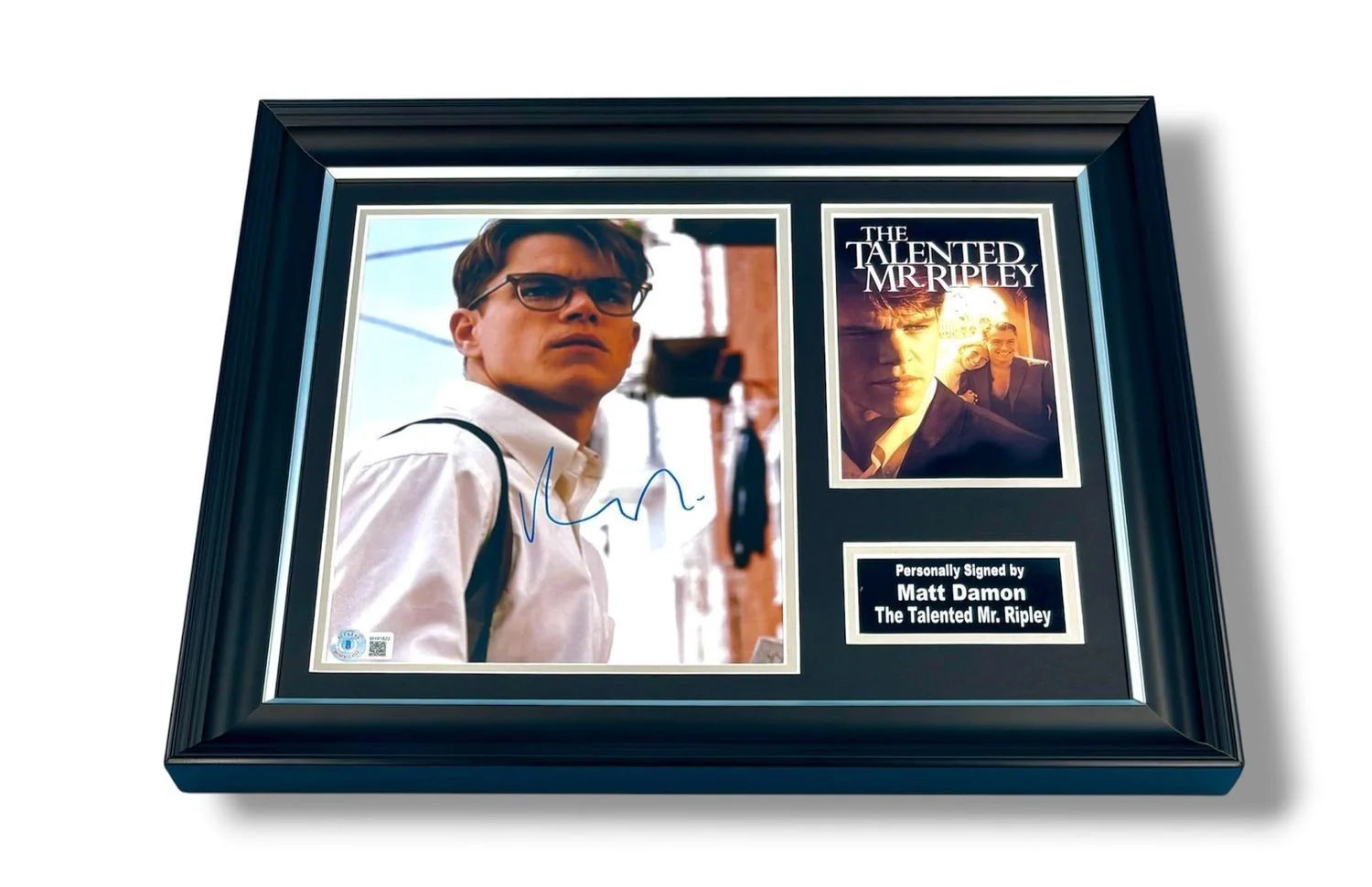 Matt Damon Signed Photo Framed & Beckett COA The Talented Mr Ripley Poster Auto, изображение 4