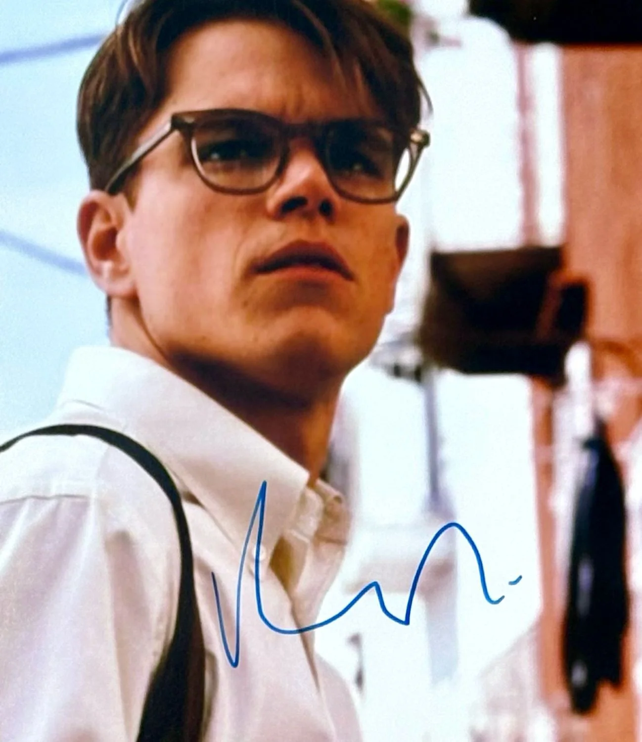 Matt Damon Signed Photo Framed & Beckett COA The Talented Mr Ripley Poster Auto, изображение 5