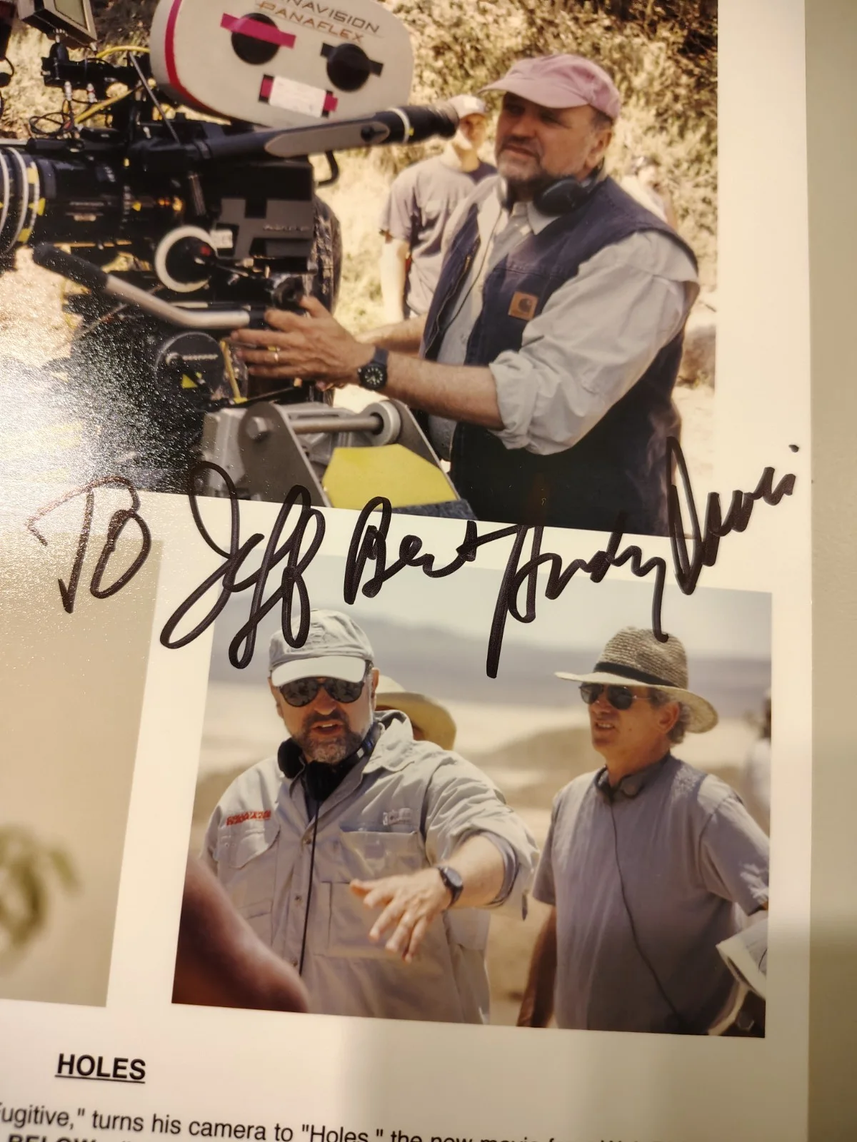 Andrew Davis — HOLES Movie 2003 Original Press Kit 8x10 Photo AUTOGRAPHED Director Andrew Davis, изображение 2