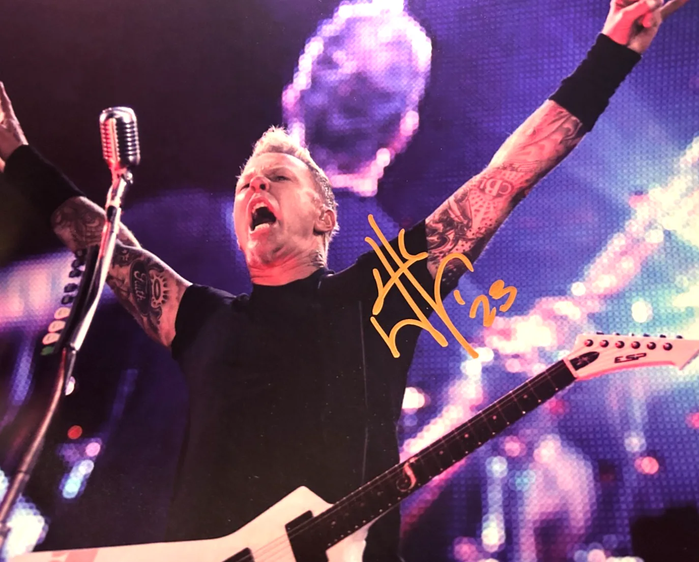 James Hetfield Signed METALLICA Original 8x10" Authentic Autograph GENUINE + COA, image 3