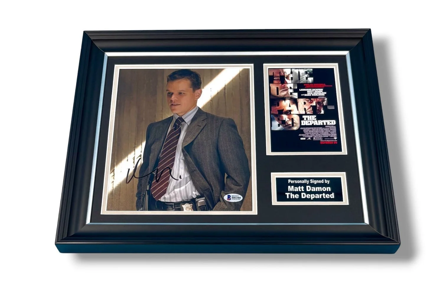 Matt Damon Signed Photo Framed & Beckett COA The Departed Poster Autograph Auto, изображение 4