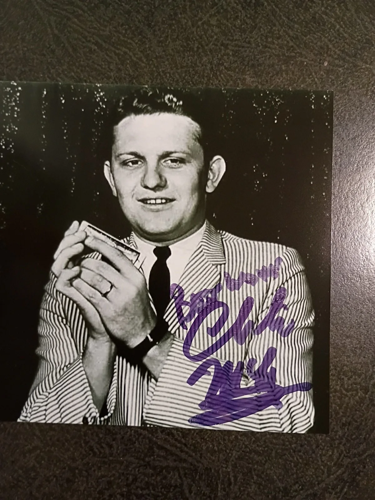 CHARLIE MCCOY — CHARLIE MCCOY 2 Hand Signed Autograph 4X4 Photo S - BOB DYLAN - MUSICIAN, изображение 2