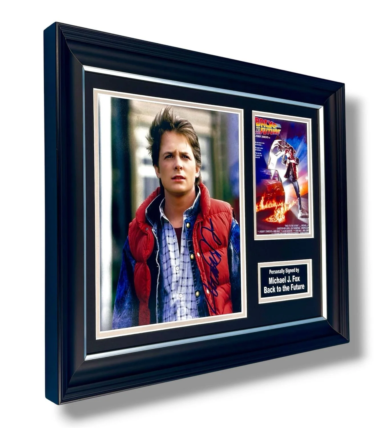 Michael J. Fox Signed Photo Framed &COA Back To The Future Poster Autograph Auto, изображение 2