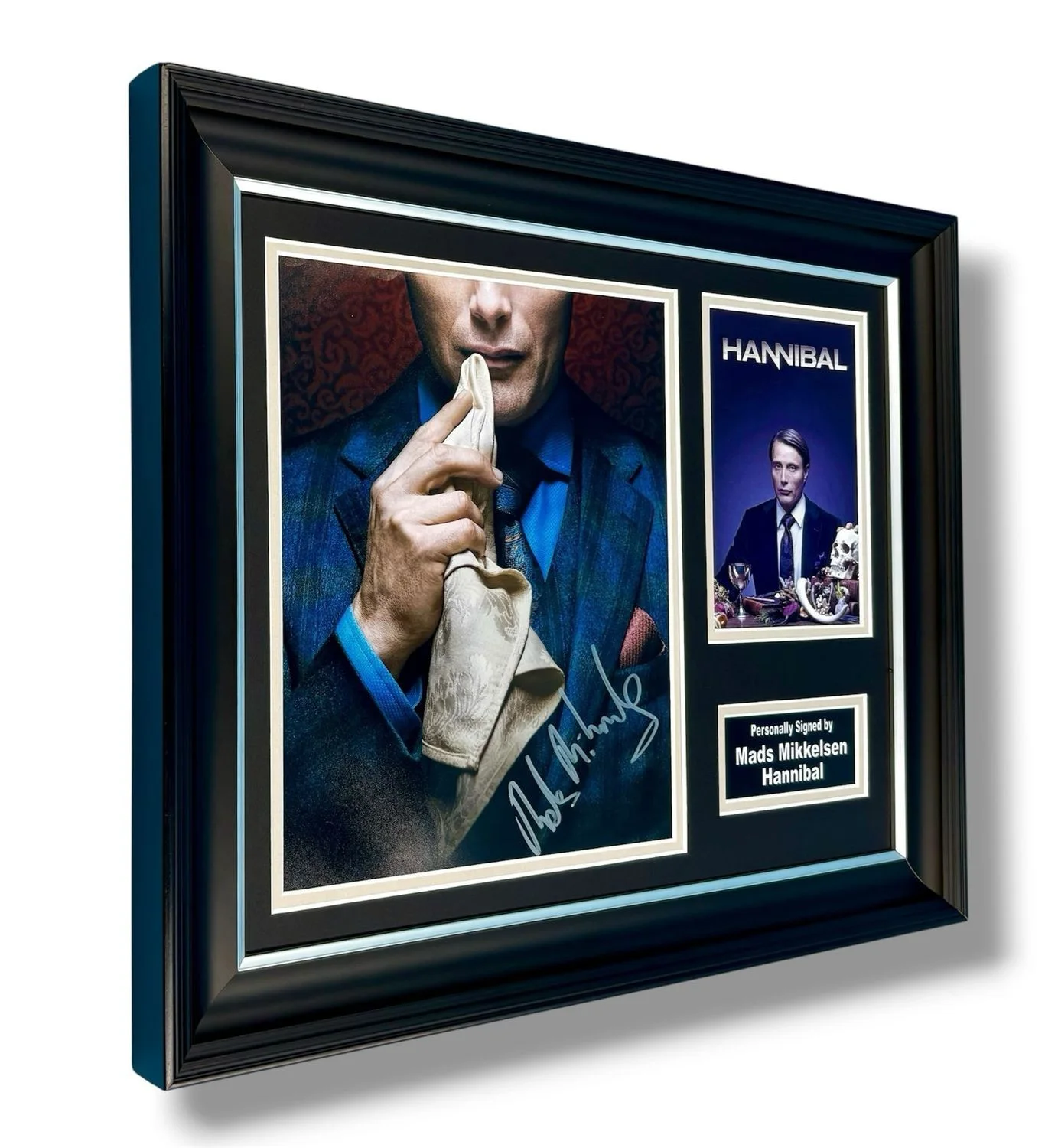 Mads Mikkelsen Signed Photo Framed & COA Hannibal Poster Autograph Auto, изображение 2