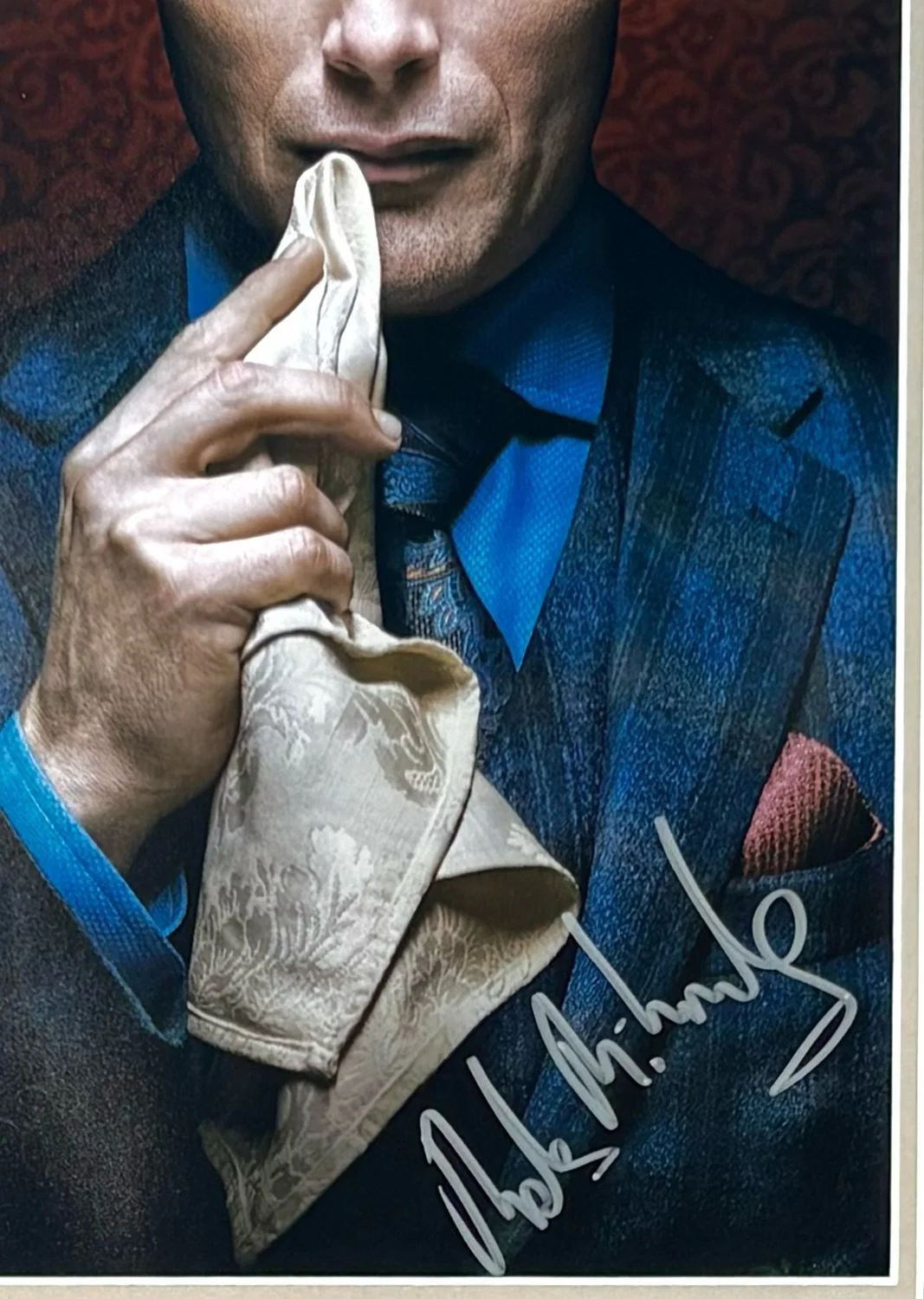 Mads Mikkelsen Signed Photo Framed & COA Hannibal Poster Autograph Auto, изображение 5