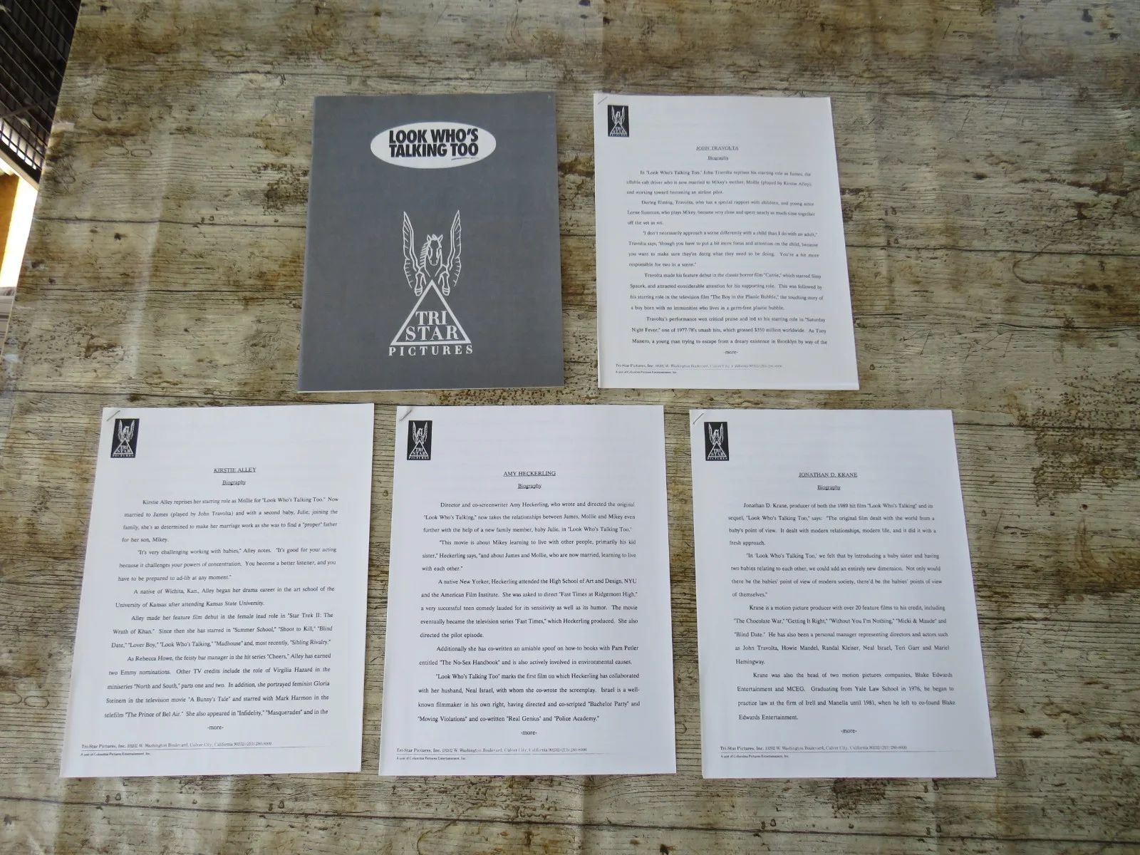 LOOK WHOS TALKING TOO GENUINE 1990 CINEMA FILM PRESS KIT John Travolta 14 PHOTOS, изображение 3