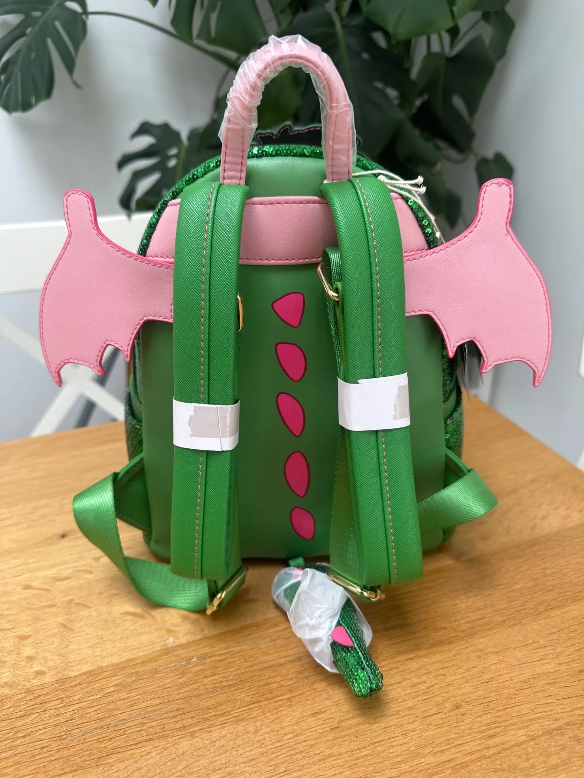 Loungefly Petes Dragon Cosplay Sequin Backpack Brand New Sealed With Tags, image 3