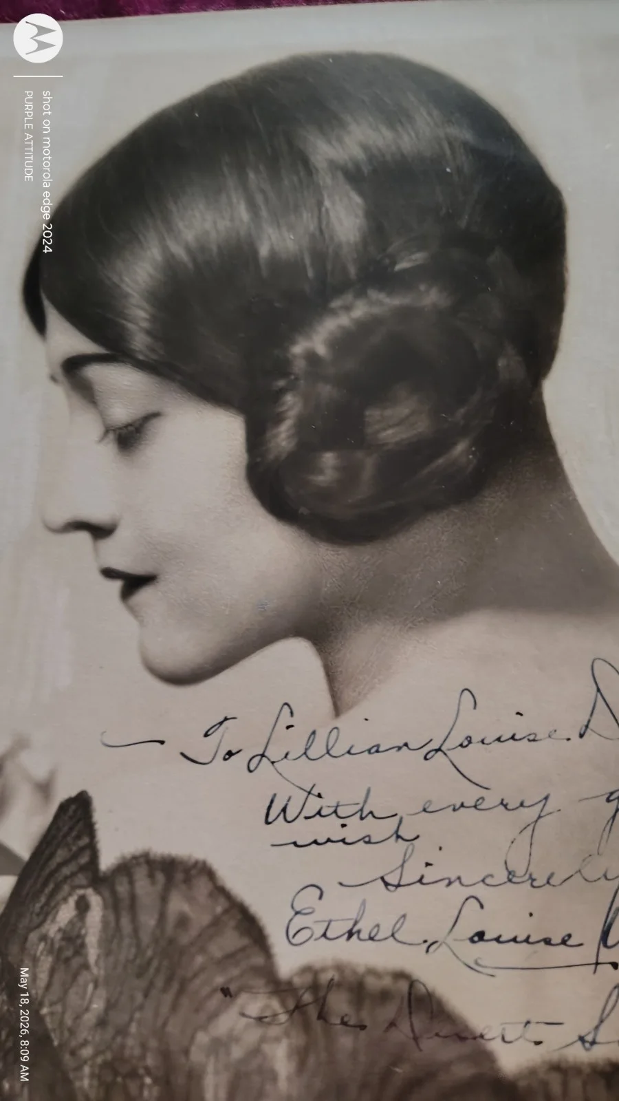 ​Vintage 1920s Broadway Photo Signed Ethel Louise Wright The Desert Song Maurice, изображение 3