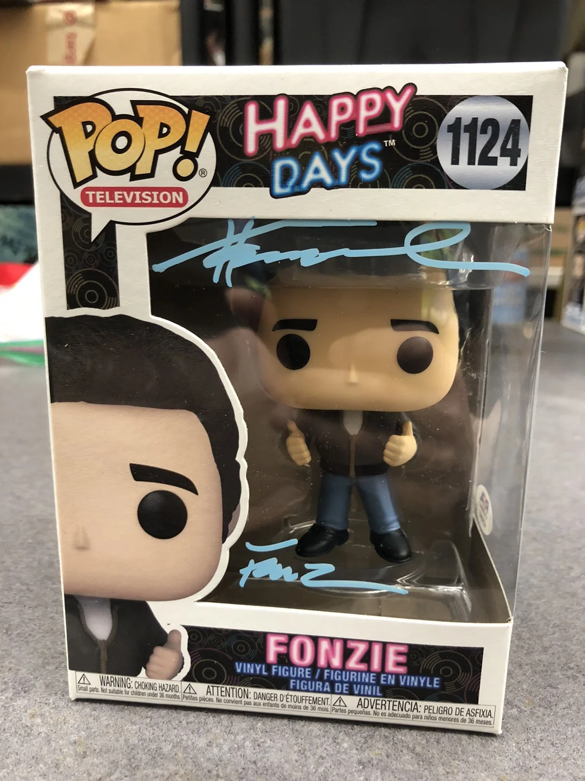 Henry Winkler — Henry Winkler Fonzie Autographed Funko Pop Happy Days Funko #1124 PSA COA Signed