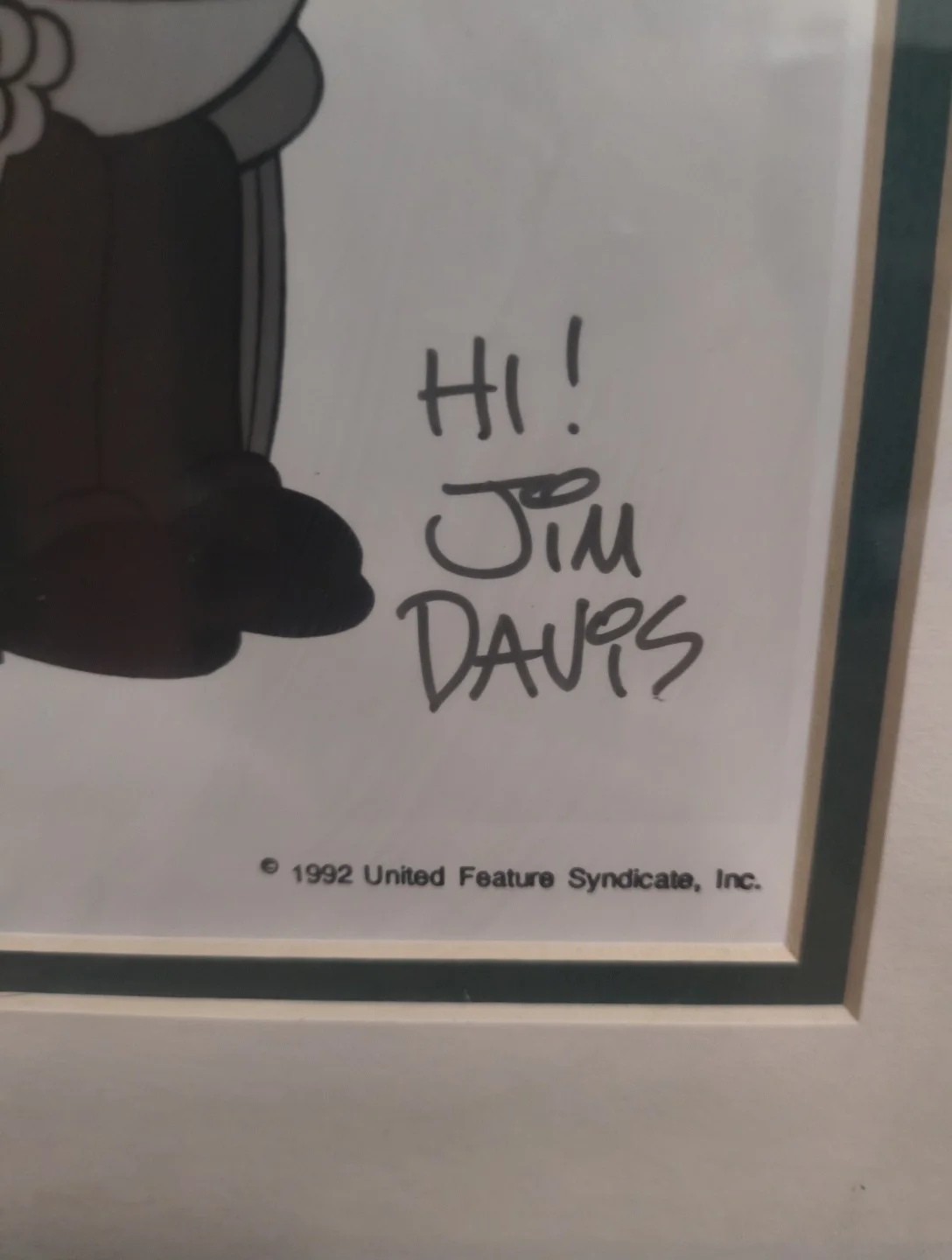 Jim Davis — GARFIELD and Friends Original signed Jim Davis & Cast 8X10 Framed Picture 1992, изображение 3