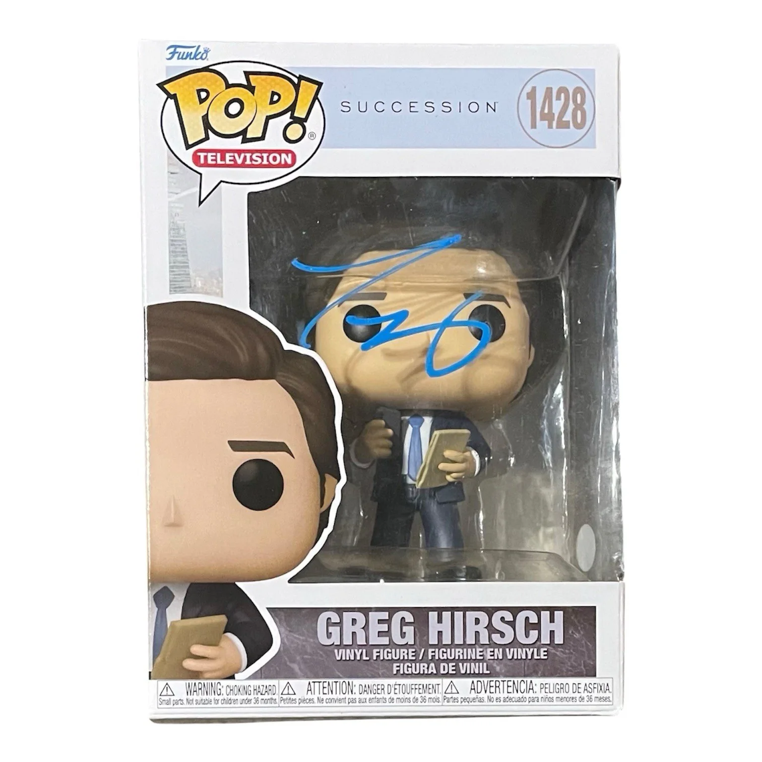Nicholas Braun — Nicholas Braun Signed Autographed Succession Greg Hirsch Funko Pop #1428 ACOA, изображение 2