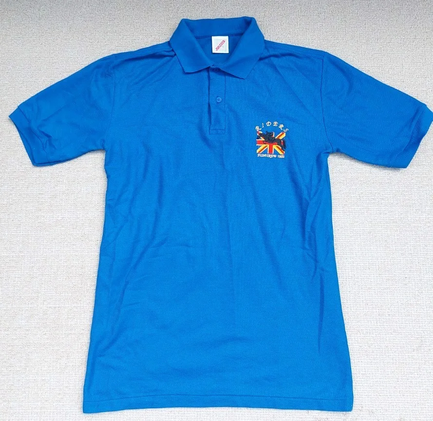 Vintage 90s Riders Film Crew Polo Shirt Jilly Cooper Rivals Jerzees Size Large, изображение 2
