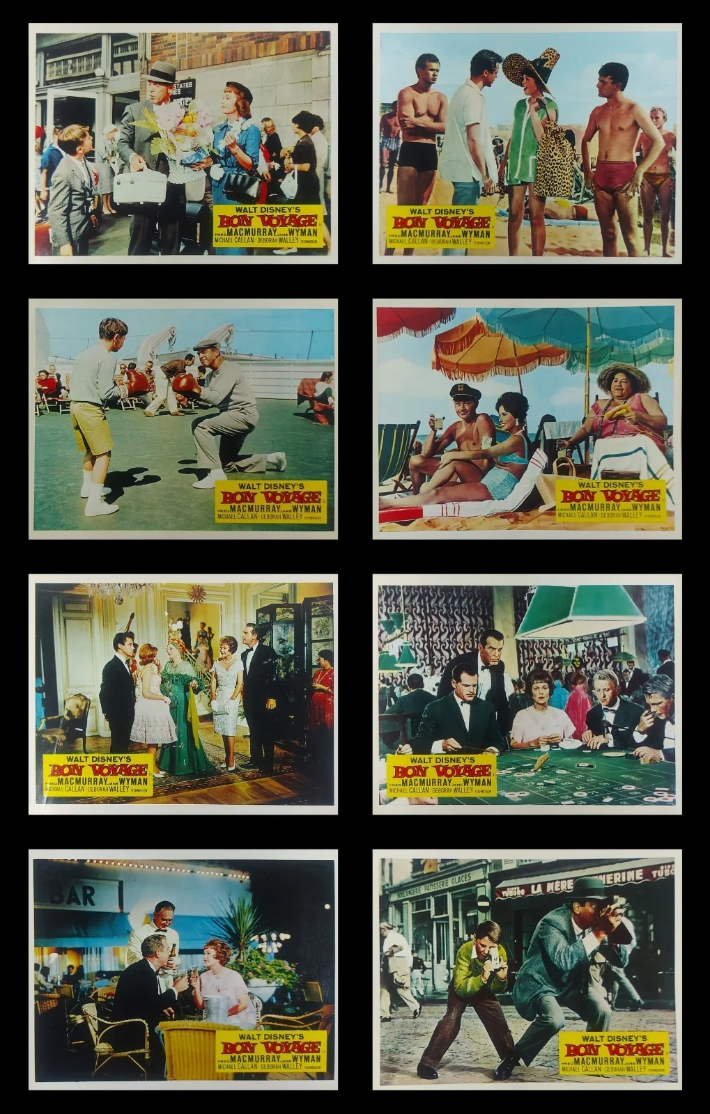 BON VOYAGE ORIGINAL UK FOH LOBBY CARDS SET 1962, изображение 2