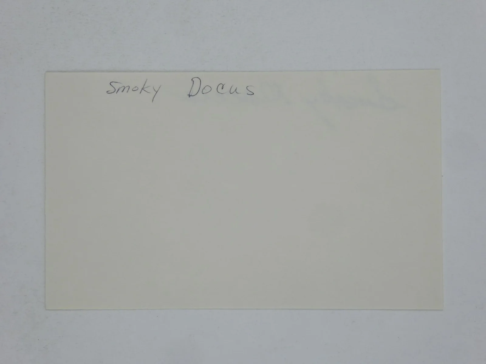Smoky Dacus Signed Autographed 3x5 Index Card Musician Bob Wills Drummer Smokey, image 2