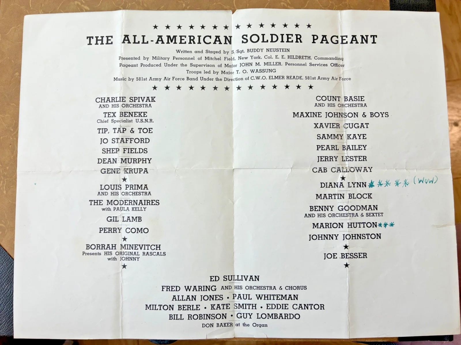 GLENN MILLER DAY 6/5/45 PARAMOUNT THEATER original program - BENNY GOODMAN BASIE, image 2