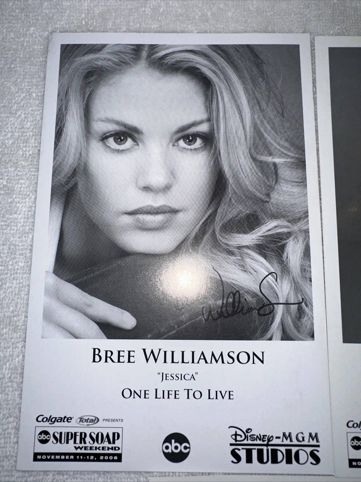 One Life To Live Lot Of 5 Signed Photos 2006 ABC Disney-MGM Studios, изображение 2