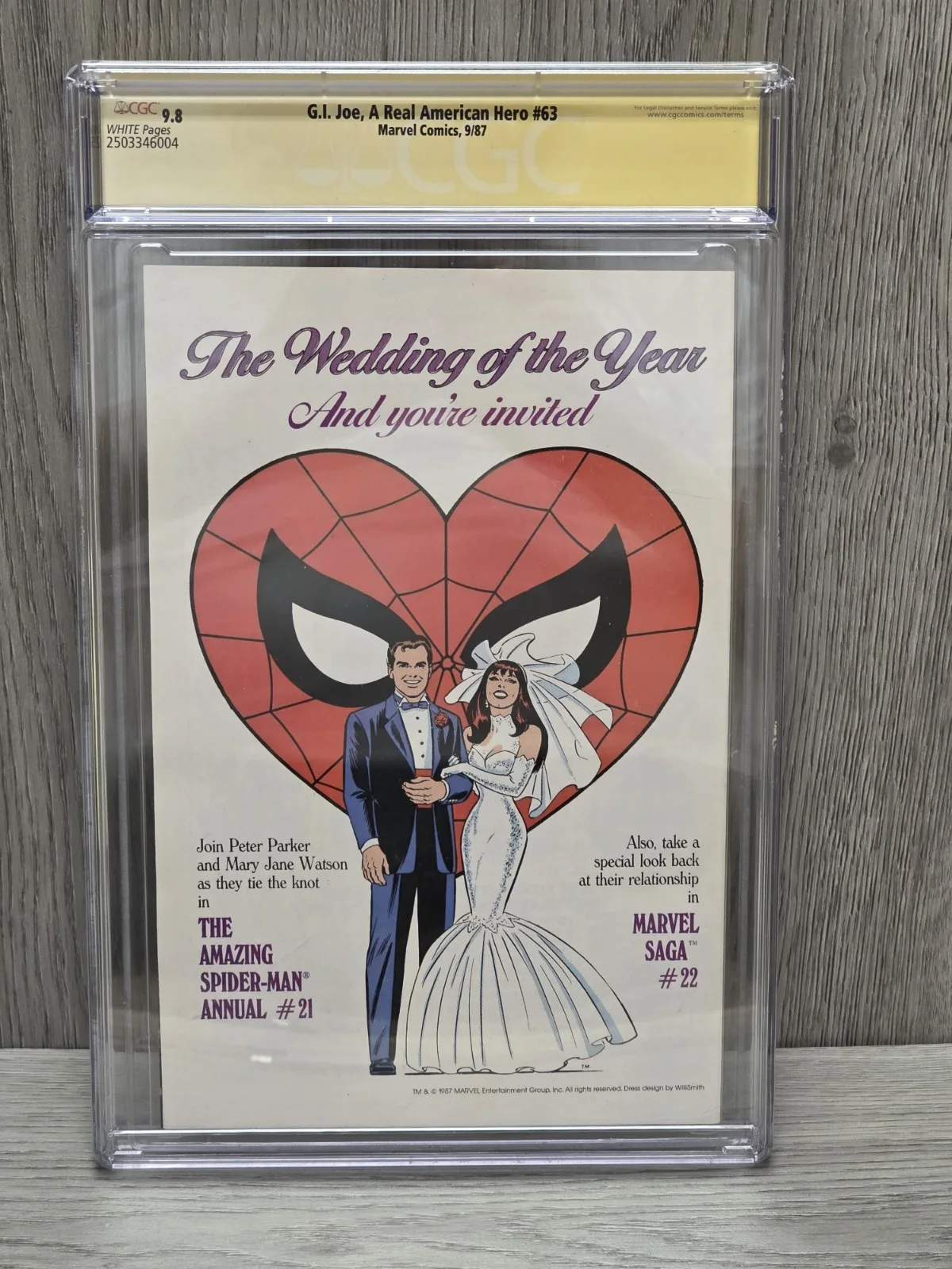 B.J. Ward — G.I. Joe A Real American Hero #63 CGC 9.8 SS Signed B.J. Ward Voice of Scarlett, изображение 2