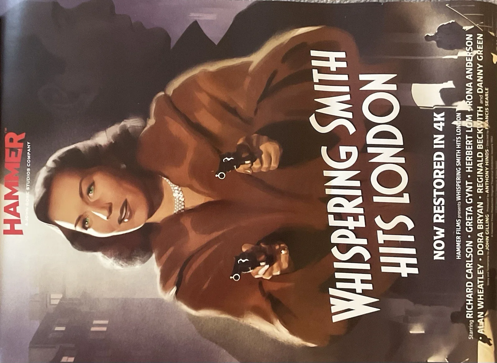 Whispering Smith Hits London. Hammer Films. LIMITED Edition 4K Film Poster., изображение 2