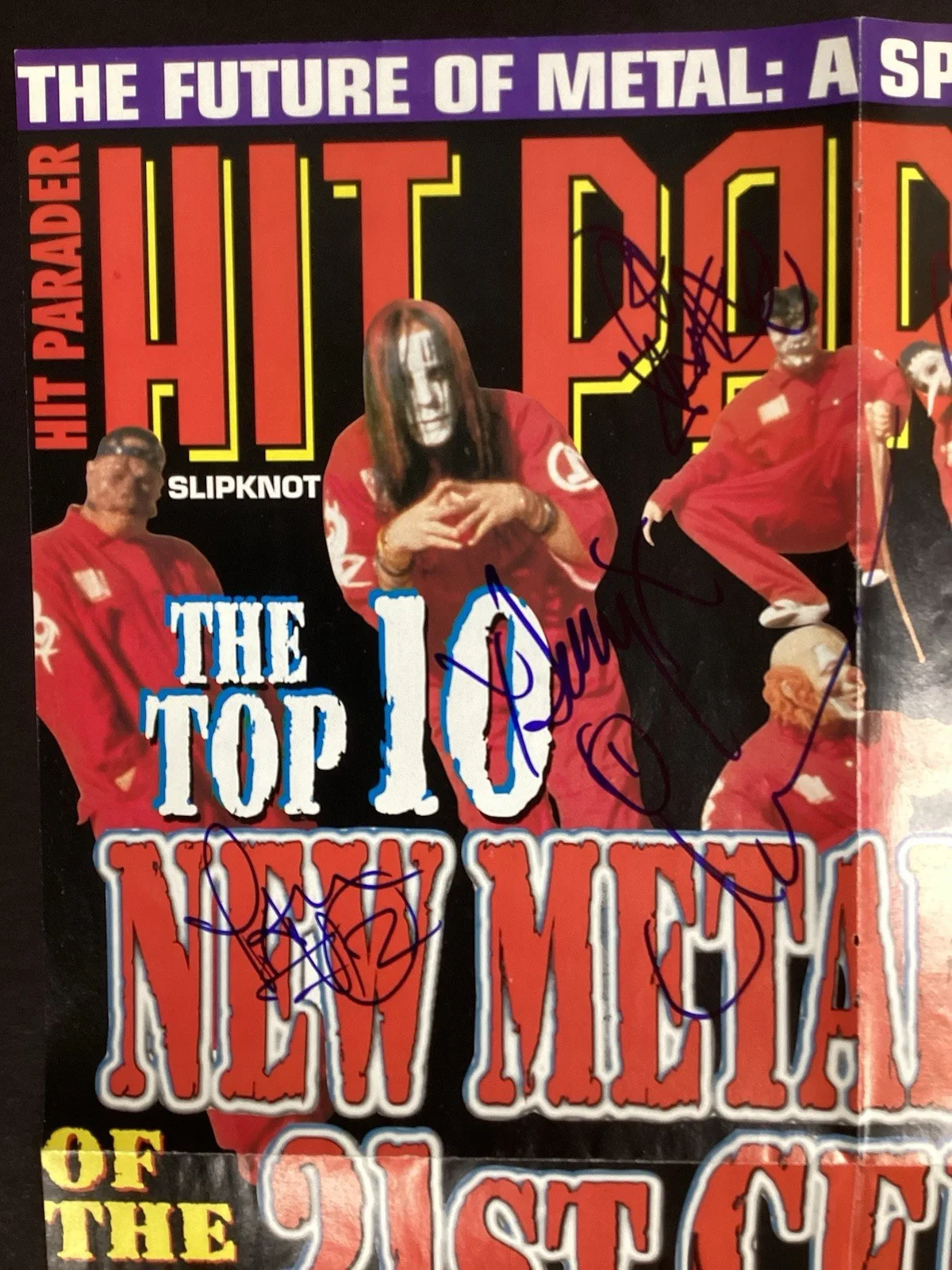 Slipknot Signed Magazine Poster 16x21 Heavy Metal Music Corey Taylor +9 Auto JSA, изображение 2