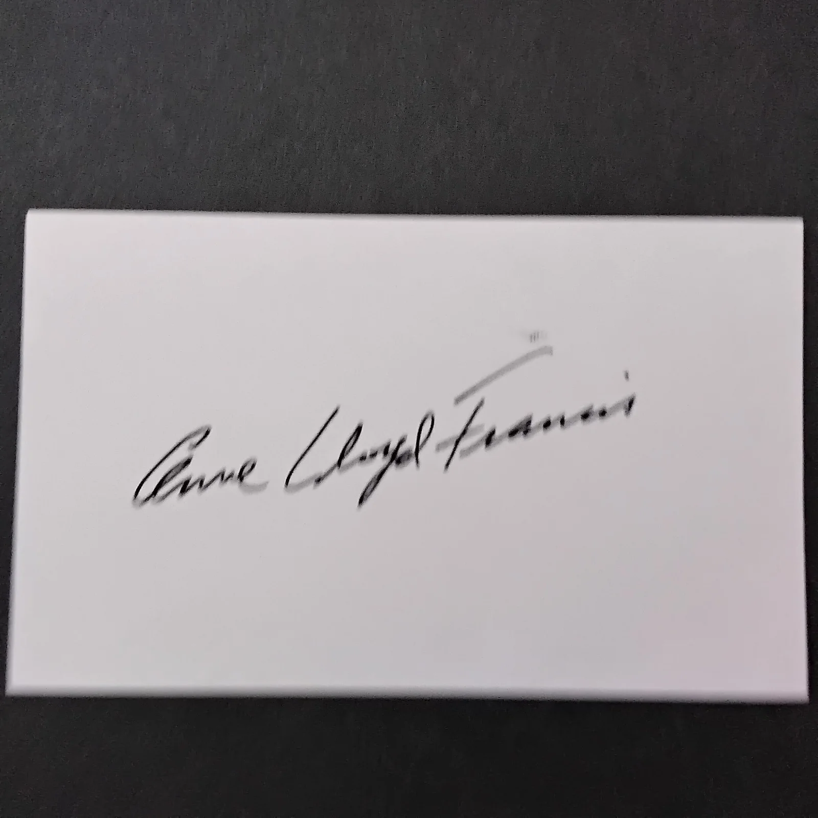 Anne Francis SIGNED Card Movie TV Actress Honey West Forbidden Planet Funny Girl, изображение 3