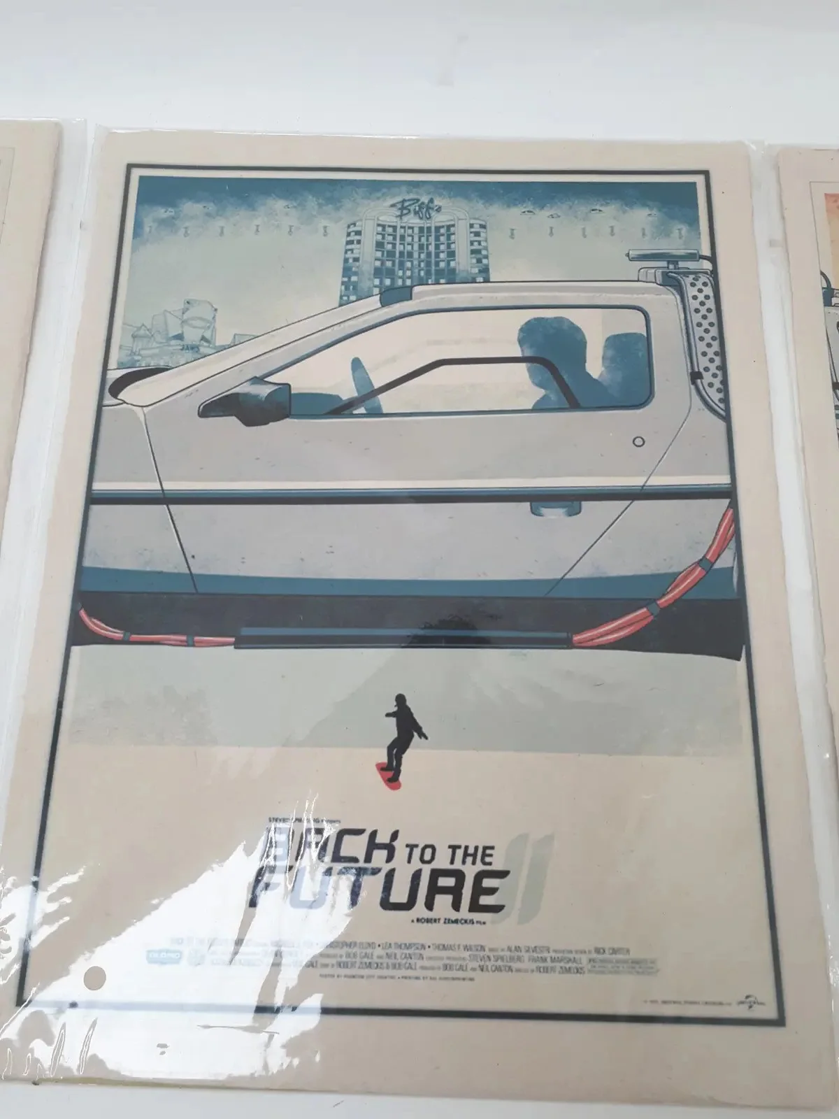 Back To The Future DeLorean A3 Prints Set Of 3 NEW Sealed, изображение 2