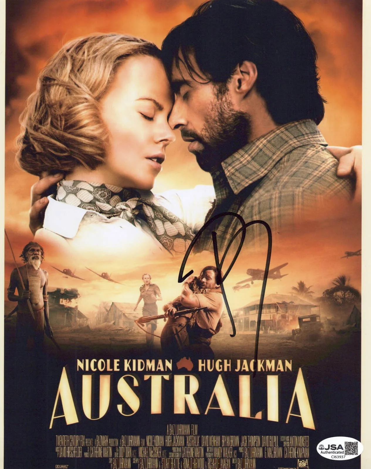 BAZ LUHRMANN — Baz Luhrmann signed "AUSTRALIA" 8x10 Photo L AUTOGRAPHED Kidman Director JSA COA, изображение 4