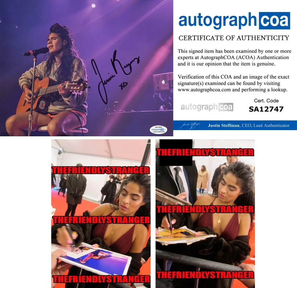 JESSIE REYEZ — Jessie Reyez signed 8x10 Photo PROOF e Figures EMINEM Full Signature ACOA COA