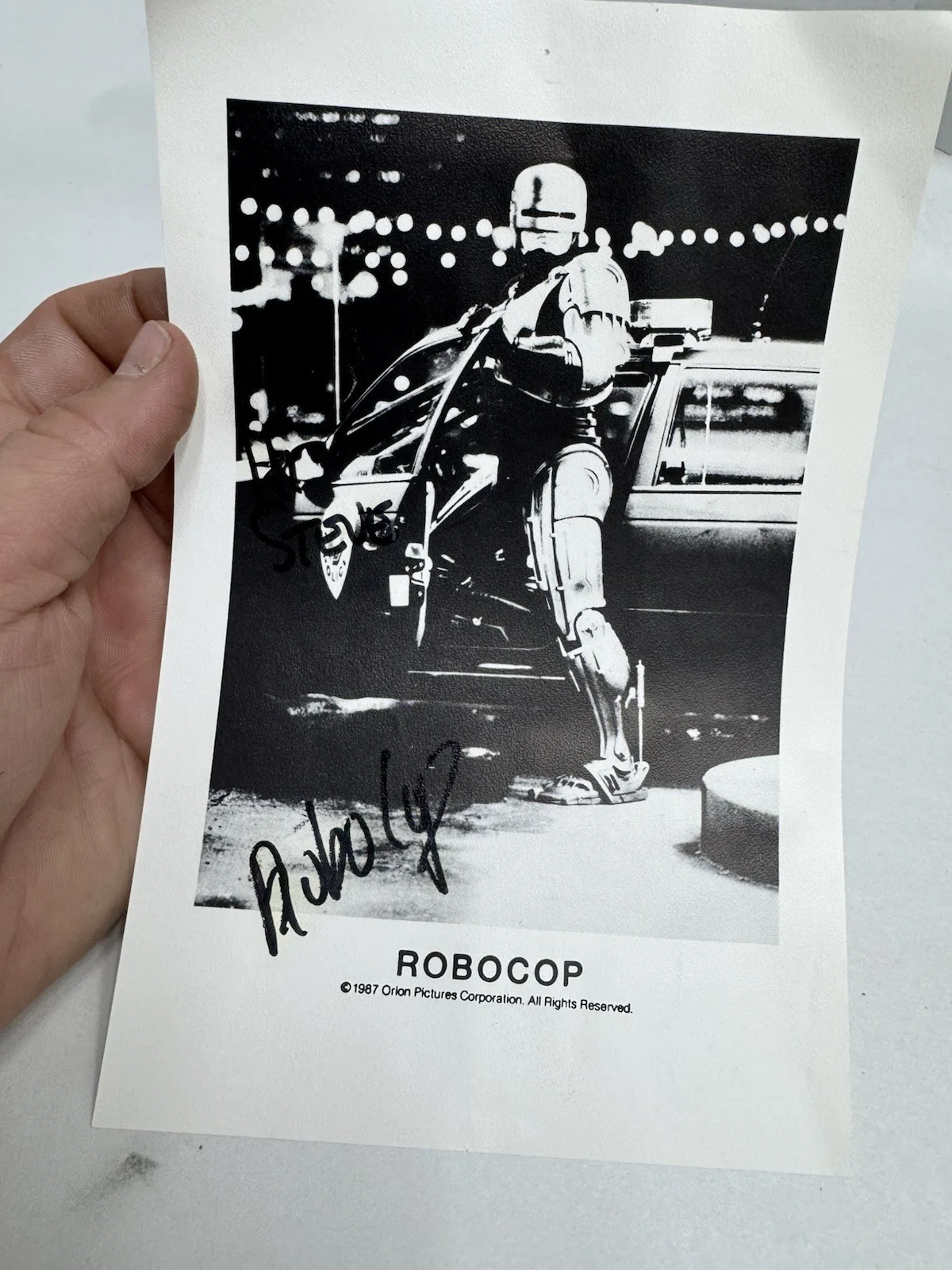1987 signed robocop flyer print picture, image 2