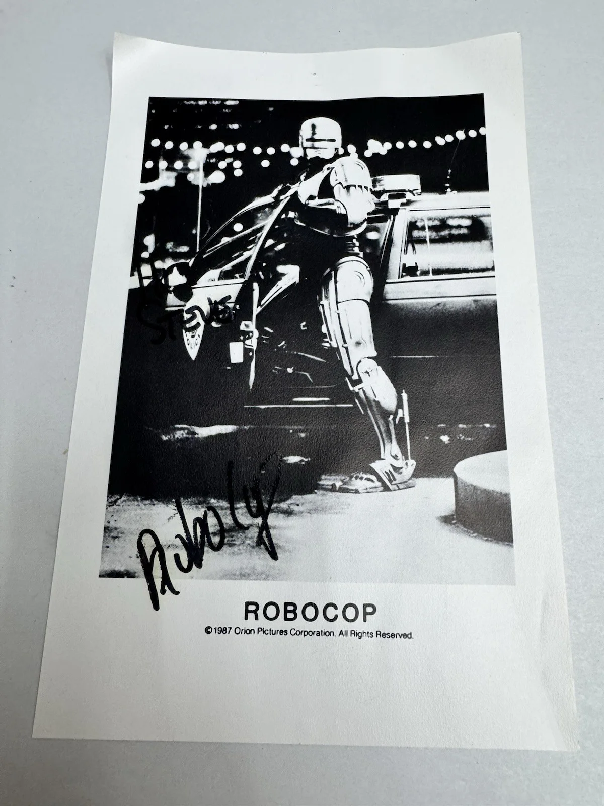 1987 signed robocop flyer print picture, image 3